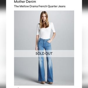 MOTHER Mello Drama French Quarter Jeans Size 27